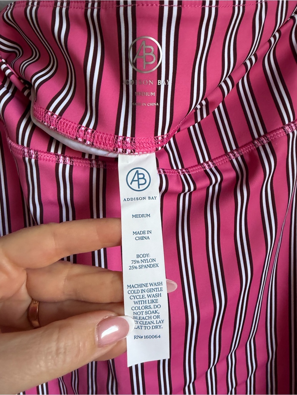 NWT Addison Bay FLOUNCE SKORT ROSE/LACQUER STRIPE Tennis Sz M - Picture 11 of 12